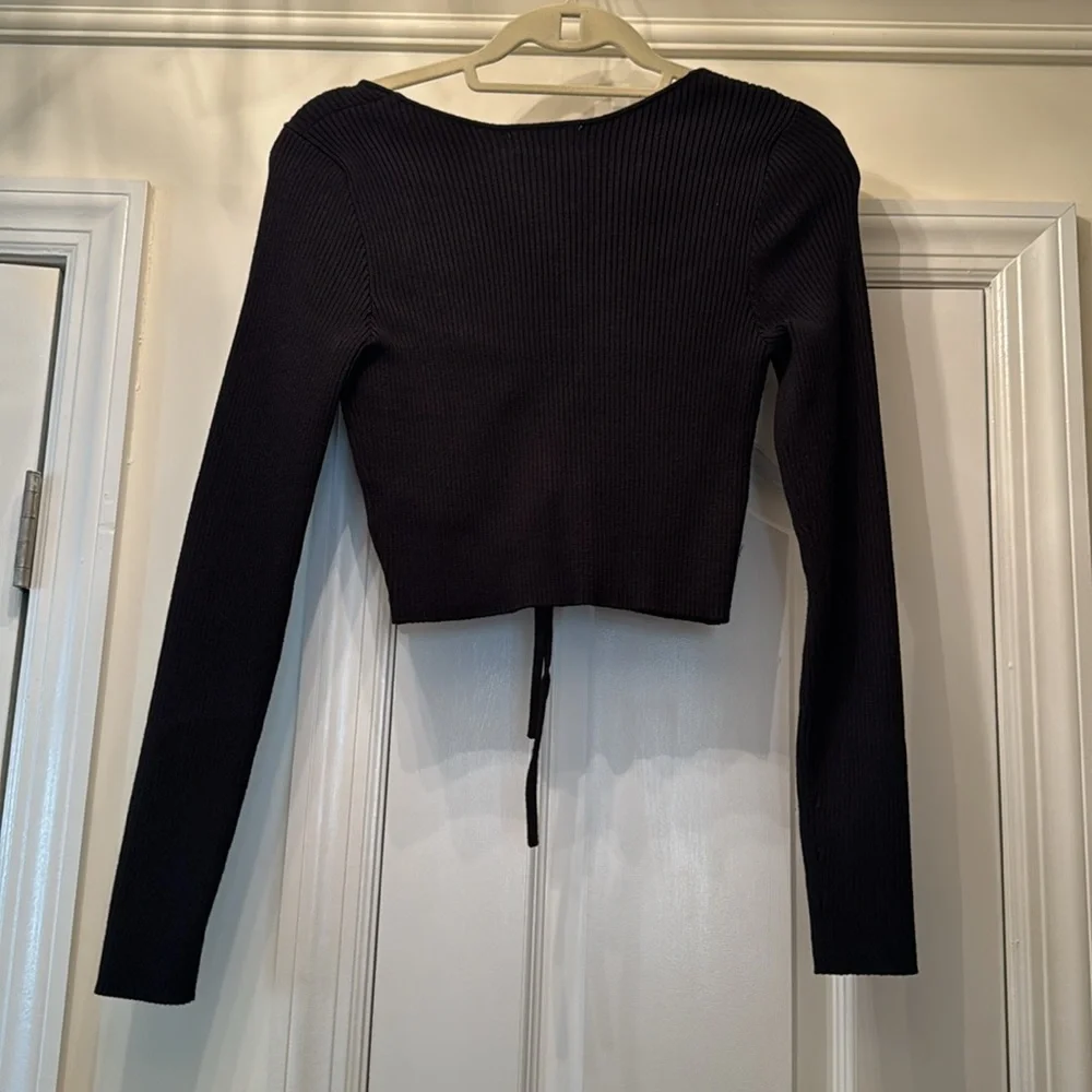 Urban Outfitters Tie Up Long Sleeve Tee NWT